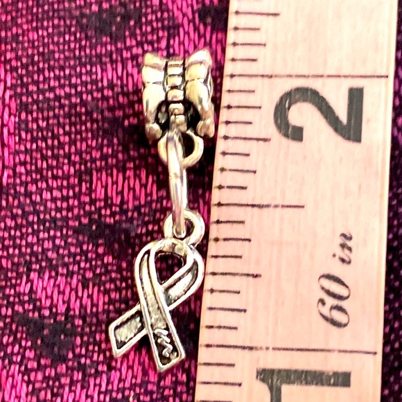 5/$10❤️❤️❤️NEW Tibetan Silver Cancer Awareness Charm - Picture 3 of 3